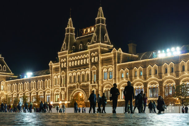 夜晚的莫斯科红场图片下载