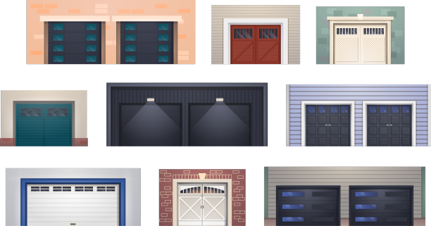 车库大门，仓库卷帘门，金属滚轮图片下载