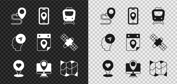 设置路线定位、城市地图导航列车图片下载