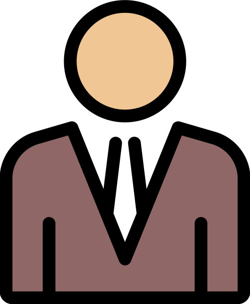 律师头像图标颜色轮廓图片下载