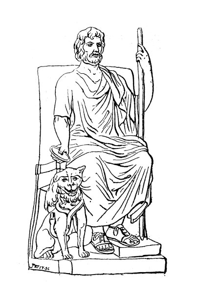 古代插画:冥王星(神话)图片下载