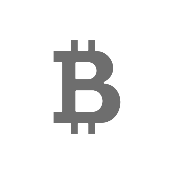 比特币标志加密货币灰色隔离图标图片下载