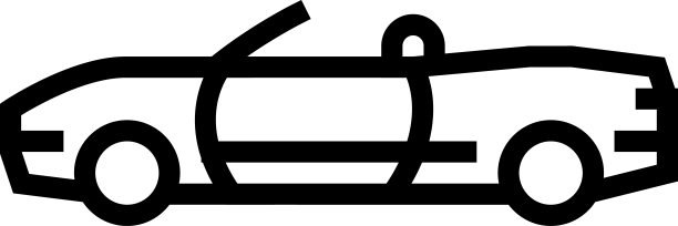 敞篷车线条图标图片下载