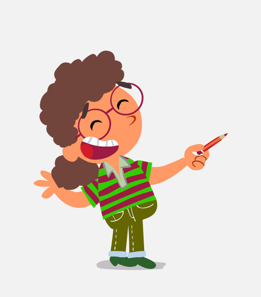 穿牛仔裤的小女孩的卡通形象是图片下载