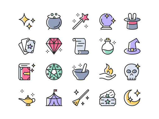 神奇的彩色图标图片下载