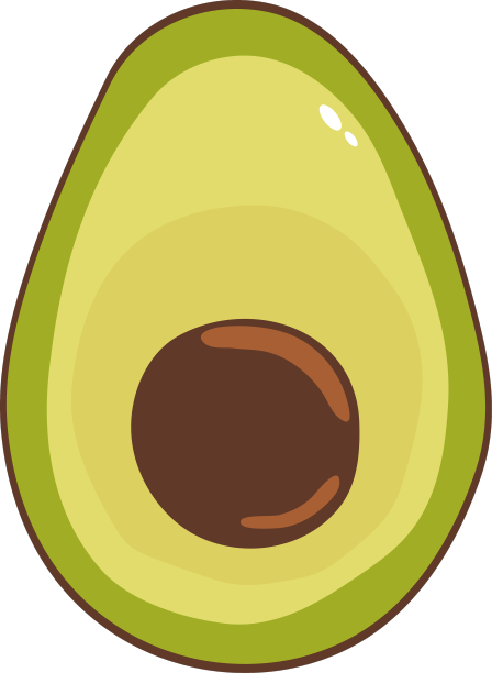 牛油果被隔离在白色背景上图片下载