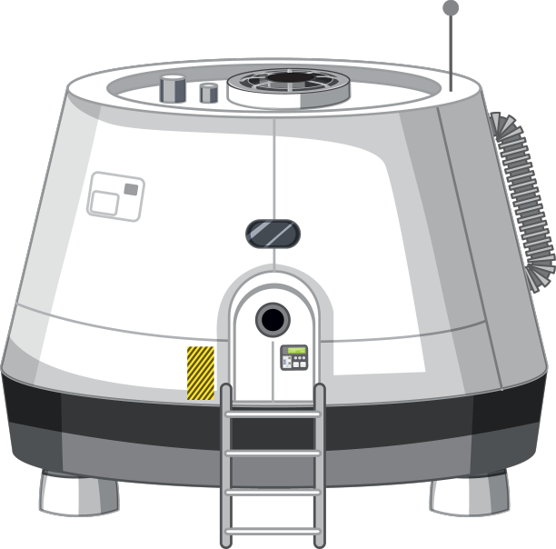 白色背景上的空间站图片下载