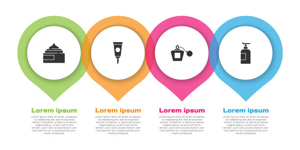 定妆霜或乳液，香水和化妆品管图片下载