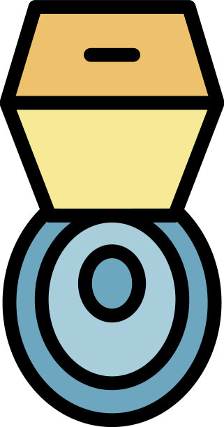 陶瓷马桶顶视图图标颜色轮廓图片下载