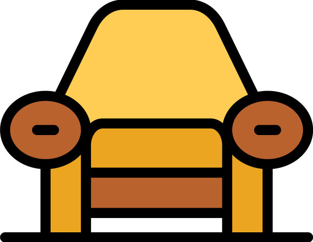 放松扶手椅图标颜色轮廓图片下载