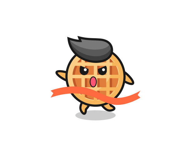 可爱的圆形华夫饼快完成了图片下载