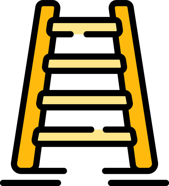 梯子设备图标颜色轮廓图片下载