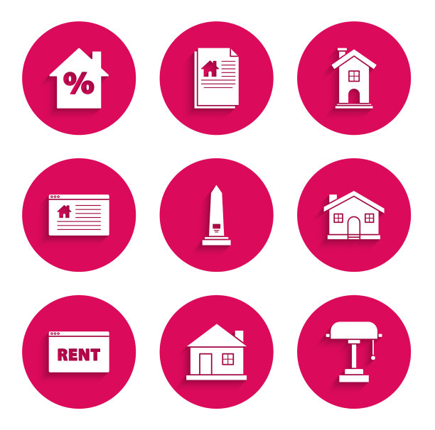 设置华盛顿纪念碑房子的台灯图片下载