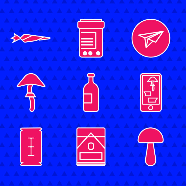 设置酒类、饮料瓶、香烟、包装箱图片下载