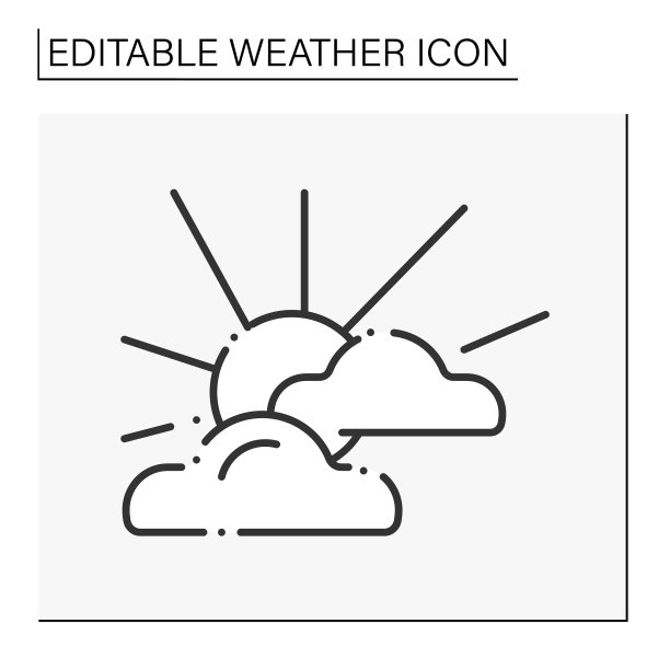 部分阳光线图标图片下载