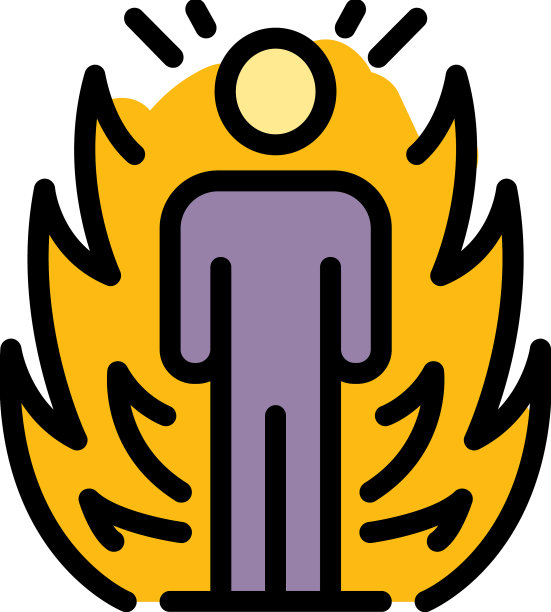 停止火暴力图标颜色轮廓图片下载