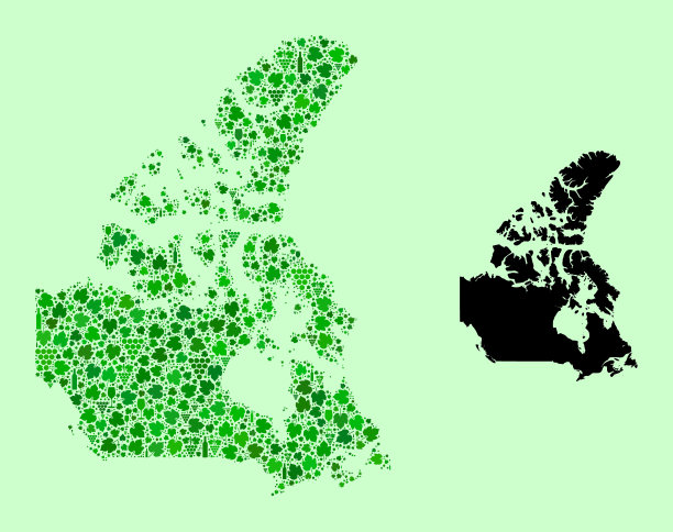 加拿大地图-葡萄酒和葡萄的马赛克图片下载