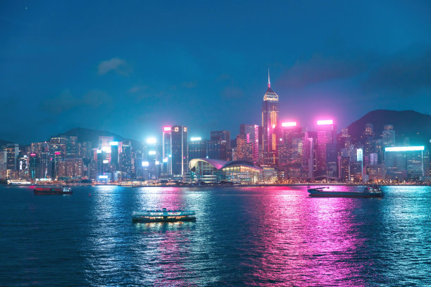 香港维多利亚港，著名的旅游景点图片下载