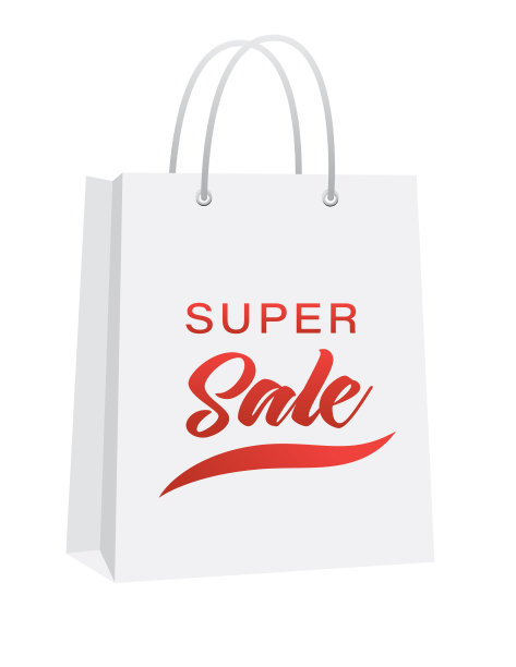 销售购物袋孤立在一个透明的背景图片下载