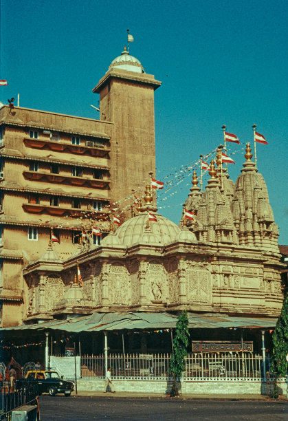 BAPS Swaminarayan寺庙的复古照片图片下载