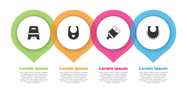 设置婴儿便盆围嘴瓶和业务图片下载