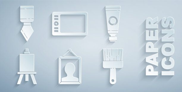 设置显像管调色板或画架图片下载