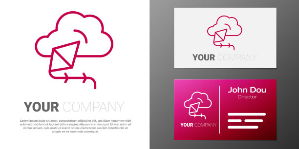 标志字线风筝图标孤立在白色图片下载
