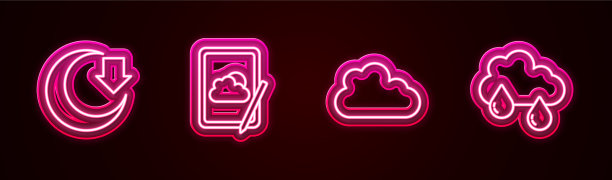 月亮天气预报云icon图片下载