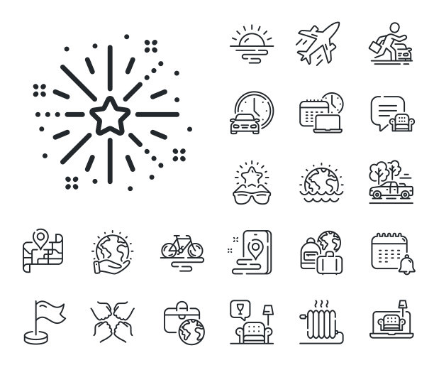 烟花爆炸线图标烟花敬礼图片下载