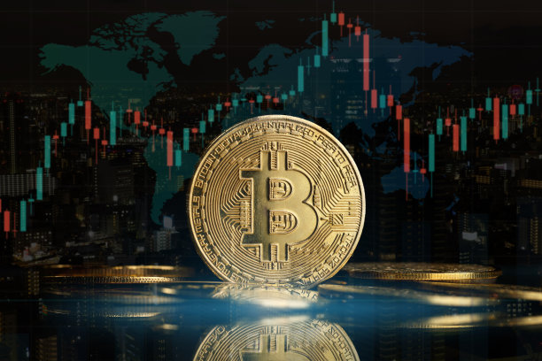 比特币和股票走势图数字资产投资未来金融区块链数字货币股票市场概念图片下载