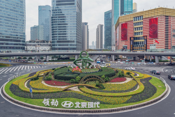 早上看上海市中心。图片下载