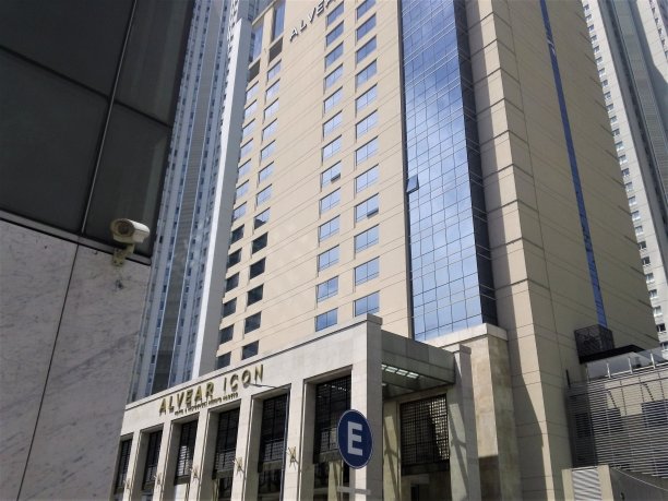 豪华的阿尔韦亚尔图标酒店在布宜诺斯艾利斯的城市。图片下载