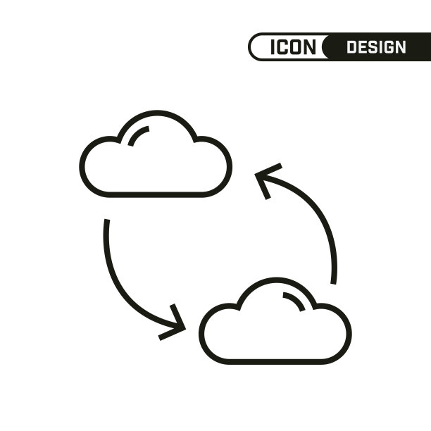 云计算行图标。单一的图标设计。多用途和编辑细线设计。图片下载
