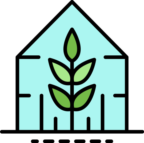 植物温室图标颜色轮廓图片下载