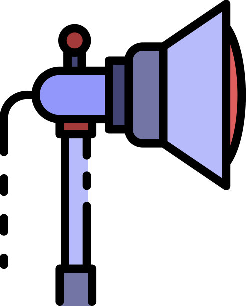 聚光灯图标颜色轮廓图片下载