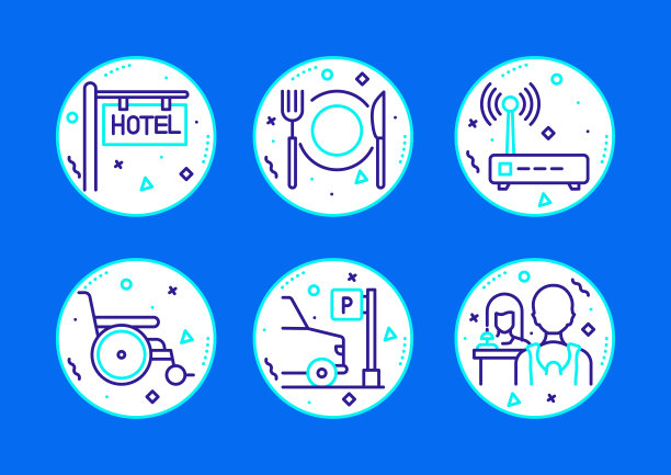 城市生活相关的线图标。向量符号说明。图片下载