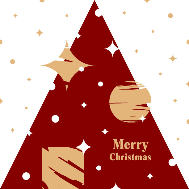 几何圣诞树图片下载
