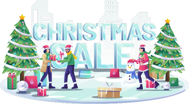 人们滑冰，互相赠送礼物图片下载