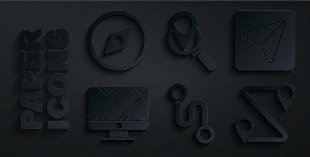 设置城市地图的路线位置信息图图片下载