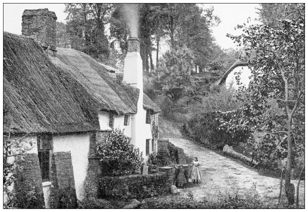 古老的旅行照片的英格兰:村庄图片下载