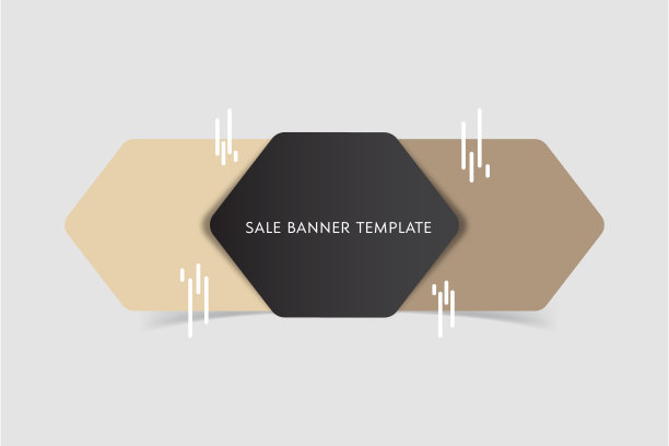 销售抽象横幅模板设计。抽象造型的销售横幅。矢量插图。股票插图图片下载