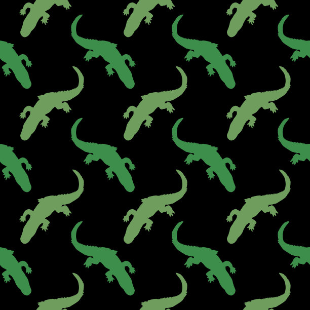 鳄鱼无缝模式图片下载