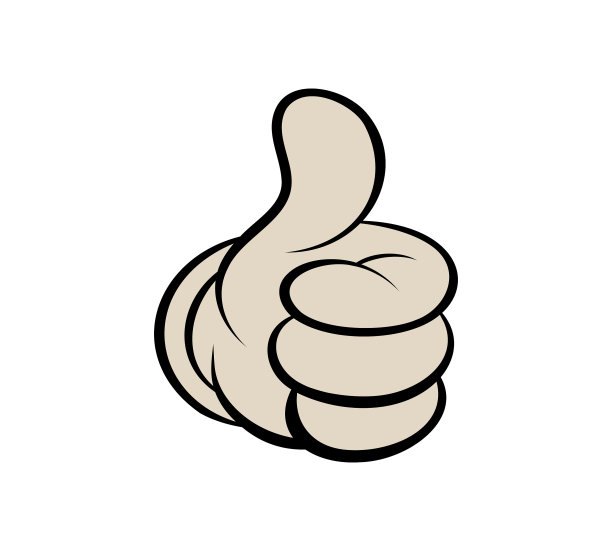 大拇指卡通风格的绘画图片下载