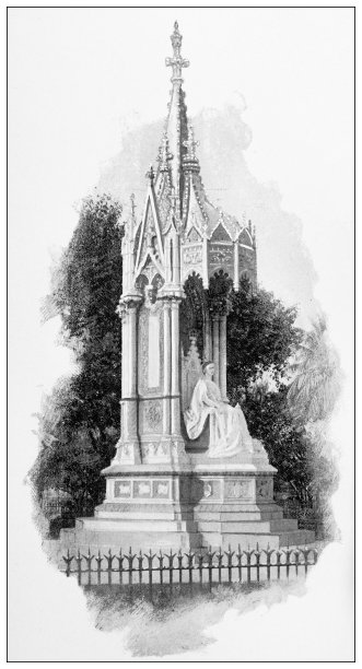 印度古董旅行照片:维多利亚雕像，孟买图片下载