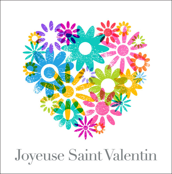 Joyeuse Saint Valentin，法语情人节快乐图片下载