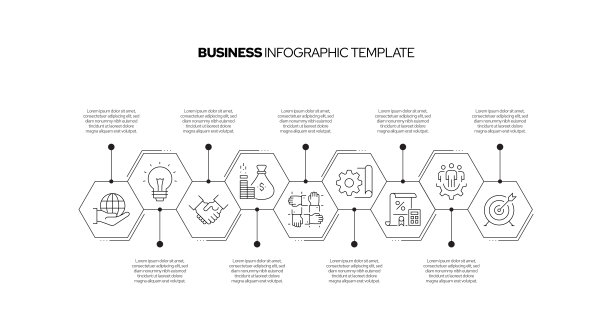9个选项或步骤的展示，横幅，工作流程布局，流程图等。图片下载