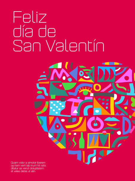 英语情人节快乐，圣瓦伦丁节日图片下载