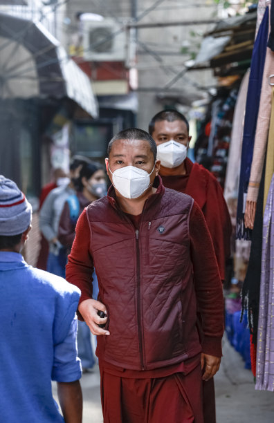 新德里的一位西藏僧侣图片下载