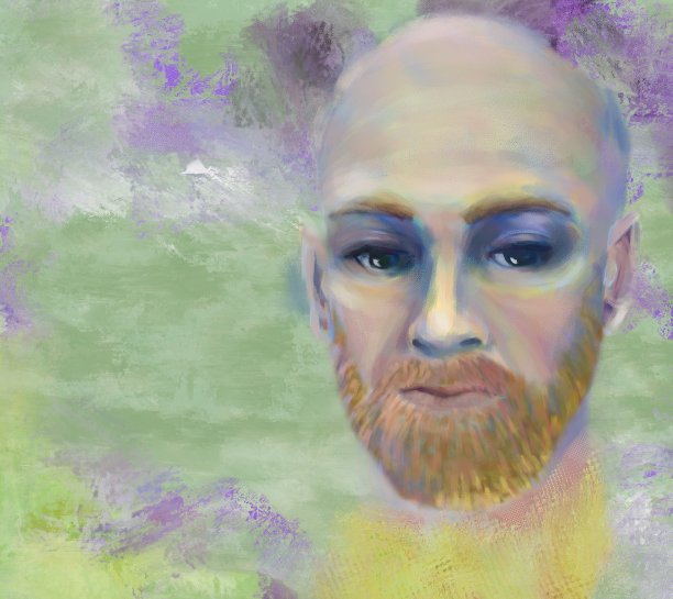 抽象背景上印象派风格的男性肖像图片下载