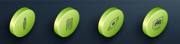 设置等距线减震器汽车散热器图片下载